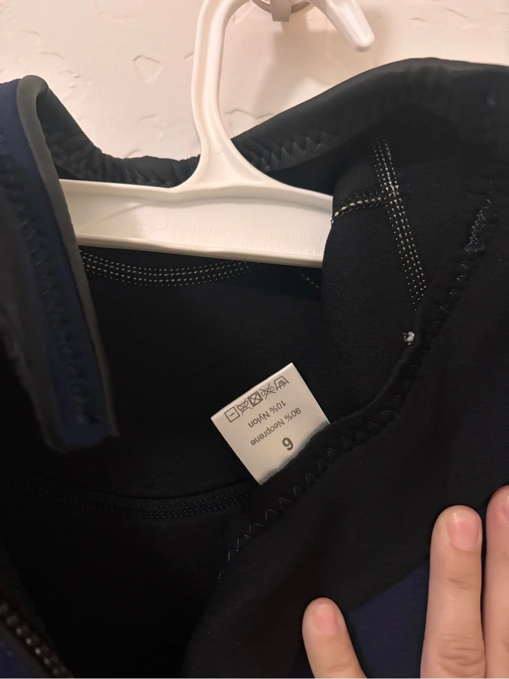 Goldfin Blue and black neoprene wetsuit with gray panels size 6